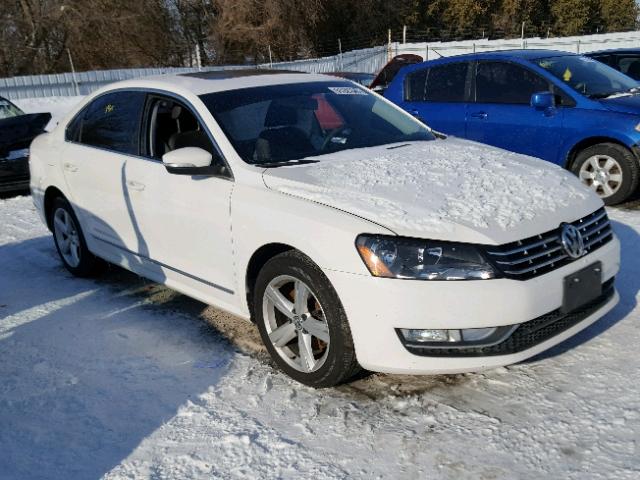 1VWBN7A34DC017350 - 2013 VOLKSWAGEN PASSAT SE WHITE photo 1