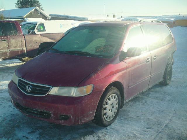 2HKRL18652H539295 - 2002 HONDA ODYSSEY EX RED photo 2