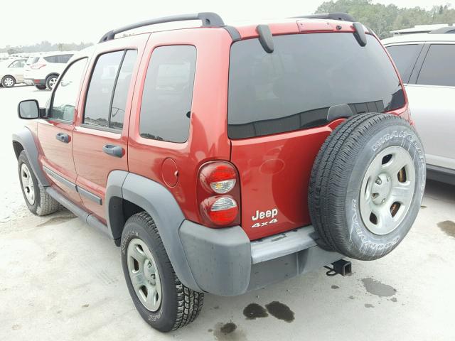 1J4GL48KX6W184771 - 2006 JEEP LIBERTY SP RED photo 3