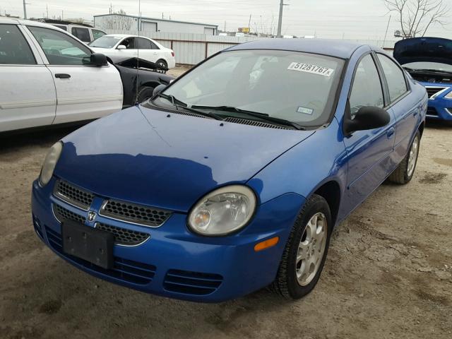 1B3ES56C85D255432 - 2005 DODGE NEON SXT BLUE photo 2