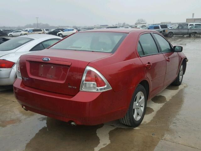 3FAFP07166R194634 - 2006 FORD FUSION SE RED photo 4