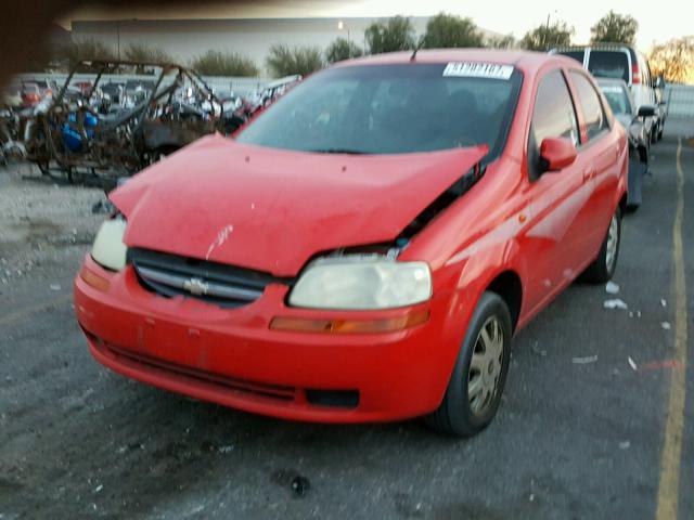 KL1TJ526X4B270895 - 2004 CHEVROLET AVEO LS RED photo 2