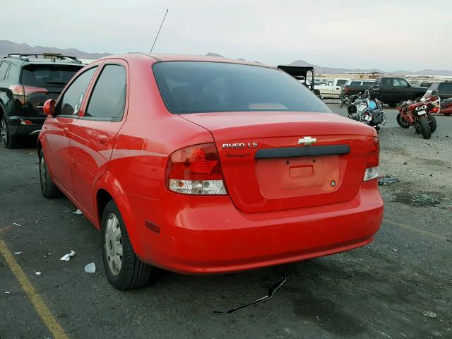 KL1TJ526X4B270895 - 2004 CHEVROLET AVEO LS RED photo 3