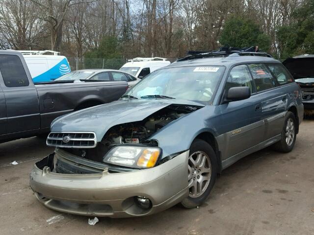 4S3BH665827657095 - 2002 SUBARU LEGACY OUT GREEN photo 2