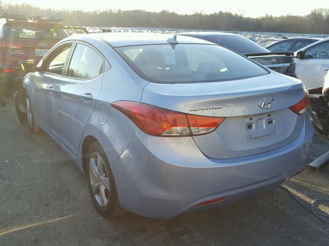 KMHDH4AE9BU119040 - 2011 HYUNDAI ELANTRA GL BLUE photo 3