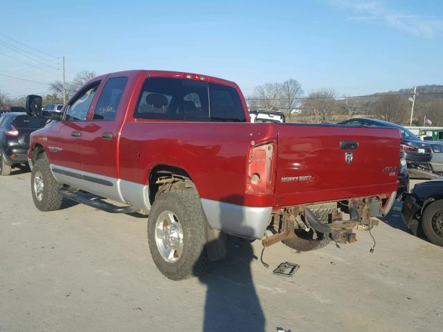 3D7KS28D06G125595 - 2006 DODGE RAM 2500 S RED photo 3