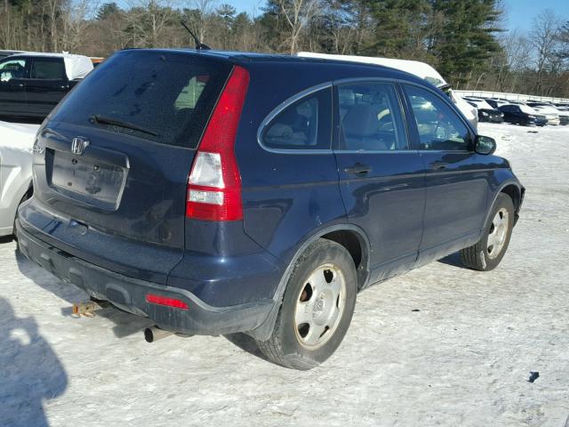 JHLRE38388C014363 - 2008 HONDA CR-V LX BLUE photo 4