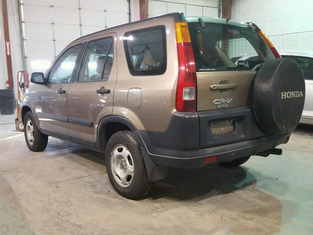 JHLRD78422C067554 - 2002 HONDA CR-V LX BROWN photo 3