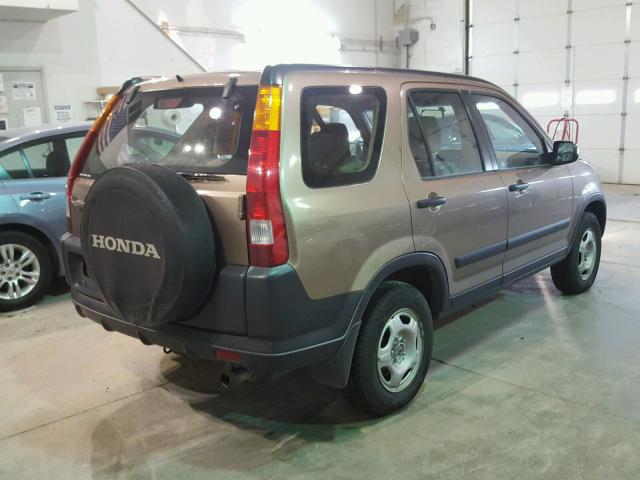 JHLRD78422C067554 - 2002 HONDA CR-V LX BROWN photo 4