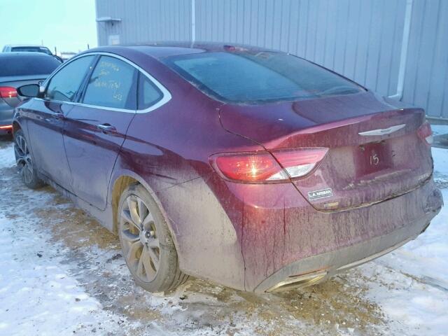 1C3CCCCG9GN153721 - 2016 CHRYSLER 200 C BURGUNDY photo 3