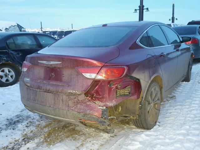 1C3CCCCG9GN153721 - 2016 CHRYSLER 200 C BURGUNDY photo 4