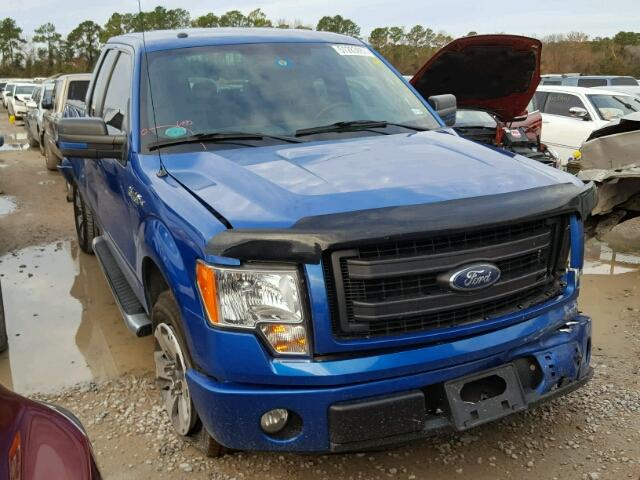 1FTEX1CM4EFC41943 - 2014 FORD F150 SUPER BLUE photo 1