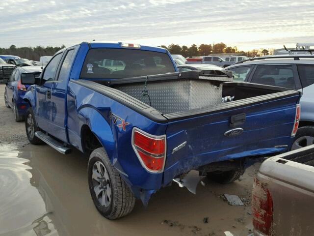 1FTEX1CM4EFC41943 - 2014 FORD F150 SUPER BLUE photo 3