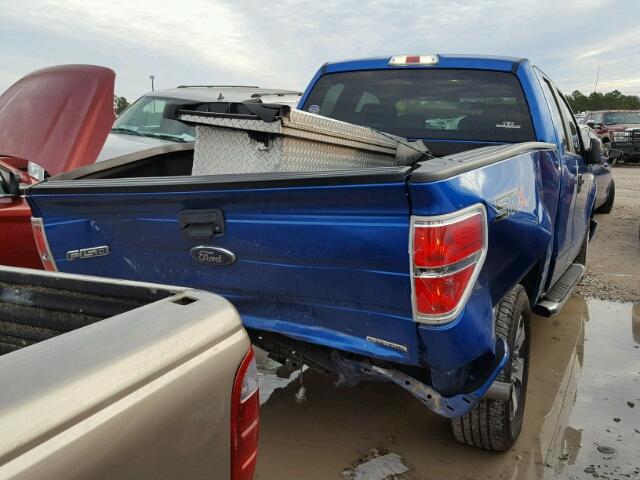 1FTEX1CM4EFC41943 - 2014 FORD F150 SUPER BLUE photo 4