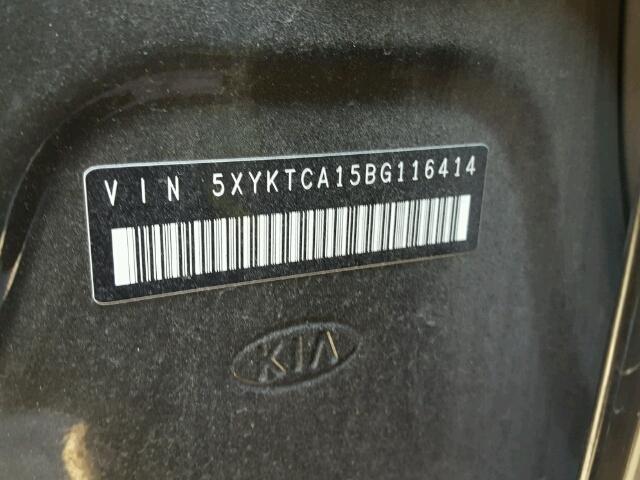 5XYKTCA15BG116414 - 2011 KIA SORENTO BA GREEN photo 10