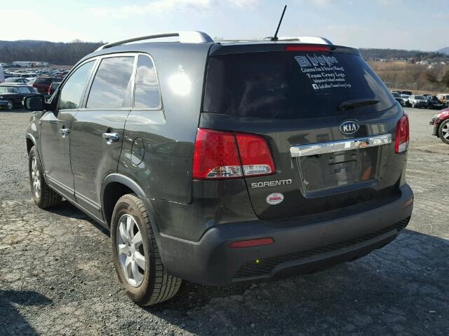 5XYKTCA15BG116414 - 2011 KIA SORENTO BA GREEN photo 3