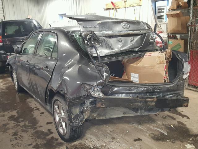 2T1BU4EE1BC576214 - 2011 TOYOTA COROLLA BA GRAY photo 3