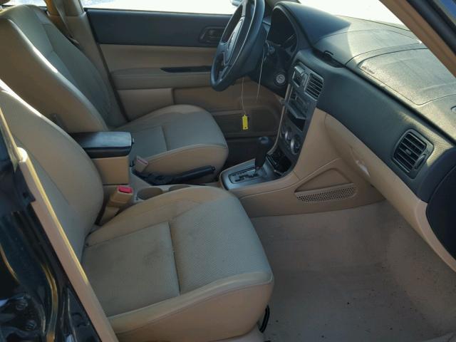 JF1SG63635H742558 - 2005 SUBARU FORESTER 2 GREEN photo 5