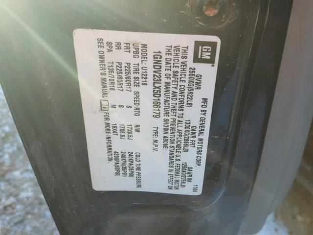 1GNDV23LX5D166179 - 2005 CHEVROLET UPLANDER L 蓝色 照片 10