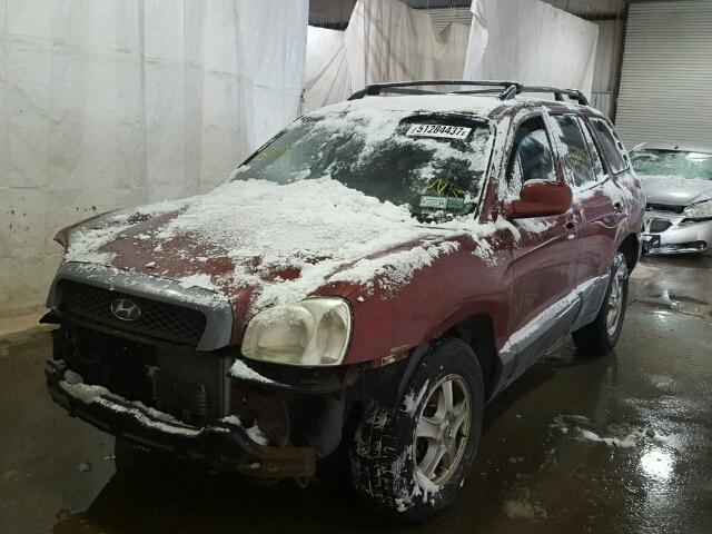 KM8SC73D74U766504 - 2004 HYUNDAI SANTA FE G RED photo 2