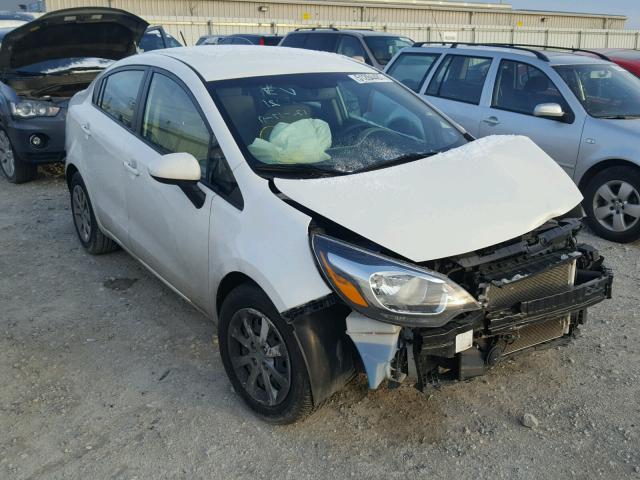 KNADM4A33F6427293 - 2015 KIA RIO LX WHITE photo 1