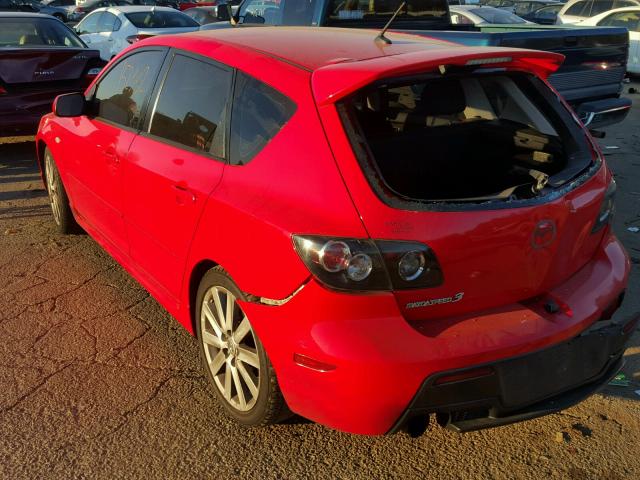 JM1BK34L281162839 - 2008 MAZDA SPEED 3 RED photo 3