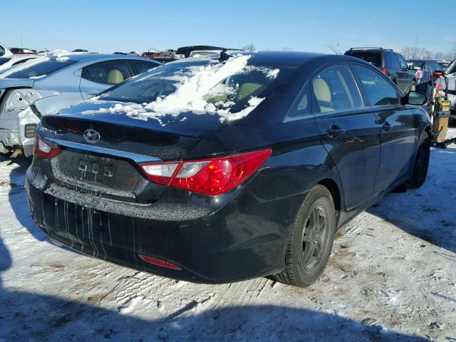 5NPEB4AC6CH434673 - 2012 HYUNDAI SONATA GLS BLACK photo 4