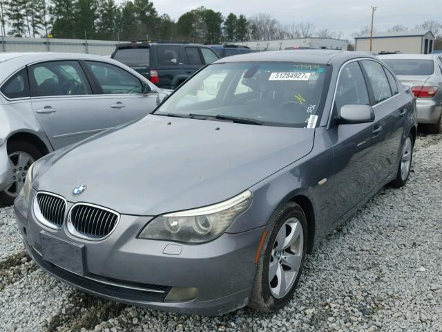 WBANU53568CT00681 - 2008 BMW 528 I GRAY photo 2