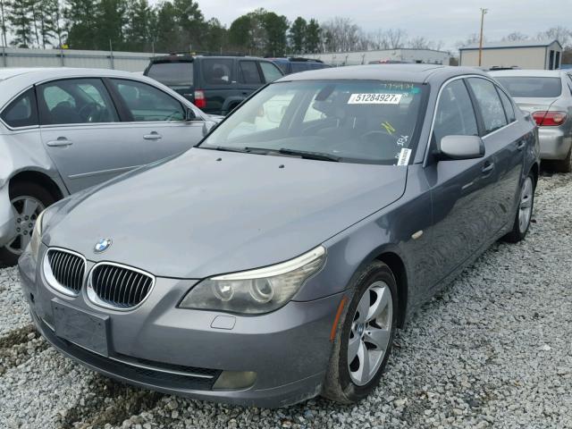 WBANU53568CT00681 - 2008 BMW 528 I GRAY photo 2