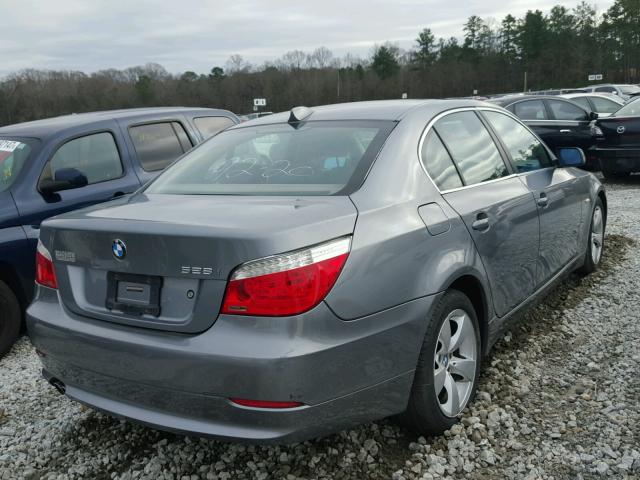 WBANU53568CT00681 - 2008 BMW 528 I GRAY photo 4