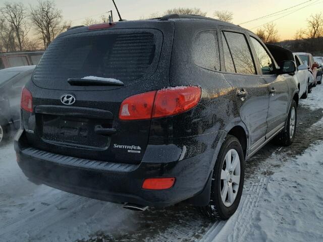 5NMSH73E57H109128 - 2007 HYUNDAI SANTA FE S BLACK photo 4