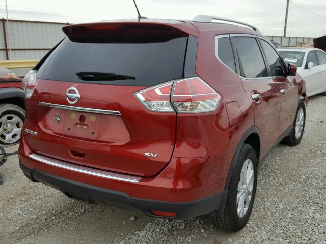 KNMAT2MT5GP714834 - 2016 NISSAN ROGUE S RED photo 4