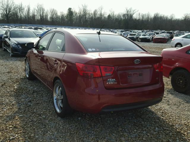 KNAFU4A23A5810472 - 2010 KIA FORTE EX RED photo 3