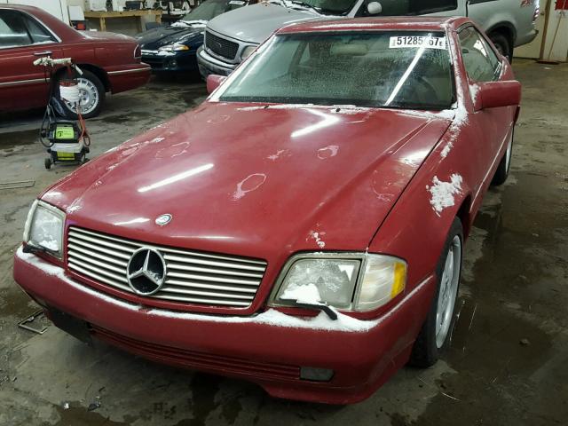 WDBFA63E2SF117935 - 1995 MERCEDES-BENZ SL RED photo 2