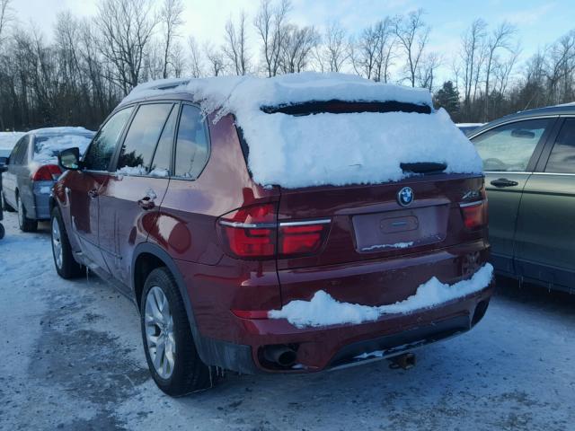 5UXZV4C54BL739864 - 2011 BMW X5 XDRIVE3 MAROON photo 3