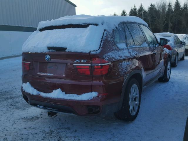 5UXZV4C54BL739864 - 2011 BMW X5 XDRIVE3 MAROON photo 4