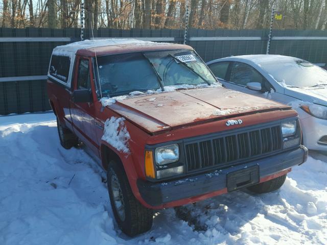 1J7FJ36S5ML520472 - 1991 JEEP COMANCHE P RED photo 1