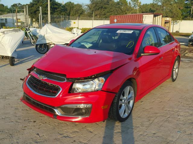 1G1PG5SB0F7127345 - 2015 CHEVROLET CRUZE LTZ RED photo 2