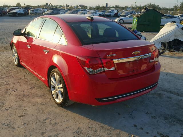 1G1PG5SB0F7127345 - 2015 CHEVROLET CRUZE LTZ RED photo 3