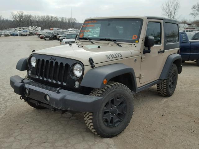 1C4AJWAG9GL233609 - 2016 JEEP WRANGLER S CREAM photo 2