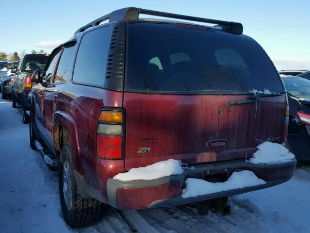 1GNEK13Z24R260991 - 2004 CHEVROLET TAHOE K150 RED photo 3