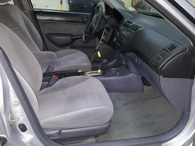 1HGES26731L063367 - 2001 HONDA CIVIC EX SILVER photo 5