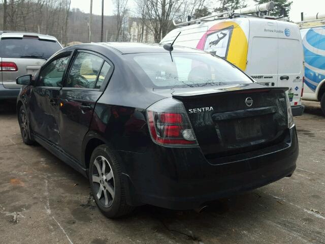 3N1AB6AP8CL670581 - 2012 NISSAN SENTRA 2.0 BLACK photo 3