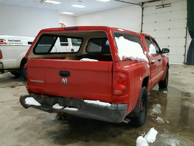 1D7HE28K36S623721 - 2006 DODGE DAKOTA QUA RED photo 4