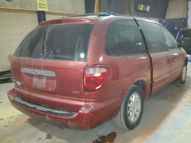 2C4GP54L11R221352 - 2001 CHRYSLER TOWN & COU RED photo 4