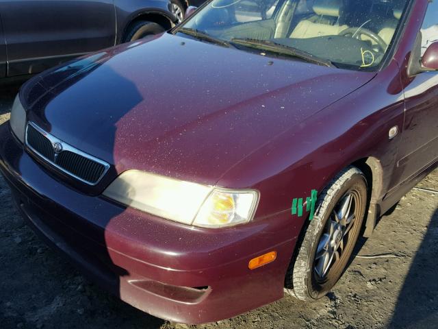 JNKCP11A82T504172 - 2002 INFINITI G20 BURGUNDY photo 9