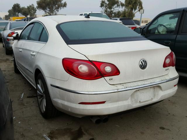 WVWMP7AN1AE542499 - 2010 VOLKSWAGEN CC SPORT WHITE photo 3