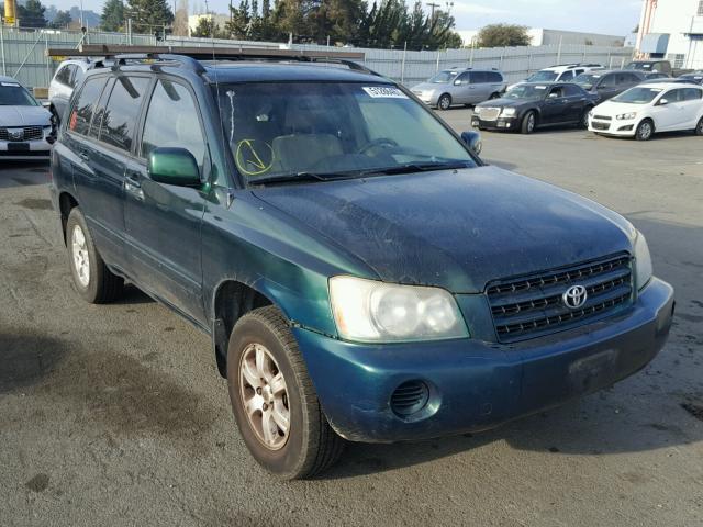 JTEHF21AX10034187 - 2001 TOYOTA HIGHLANDER GREEN photo 1