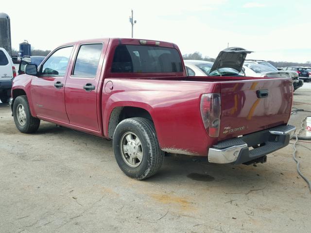 1GCCS138X58196388 - 2005 CHEVROLET COLORADO MAROON photo 3