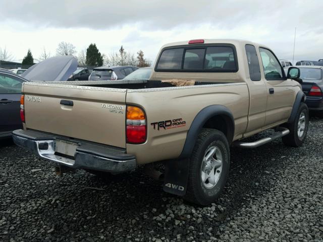 5TEWN72N94Z376019 - 2004 TOYOTA TACOMA XTR GOLD photo 4